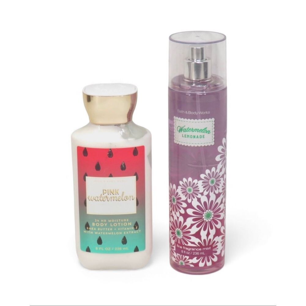 Bath & Body Works Watermelon Lemonade Mist & Pink Watermelon Lotion Duo New